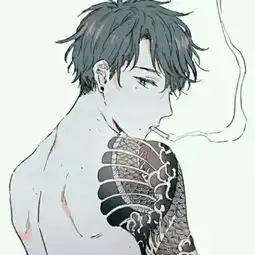 素描男生动漫头像

