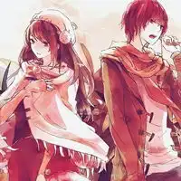 男女站在一起半身二次元的头像
