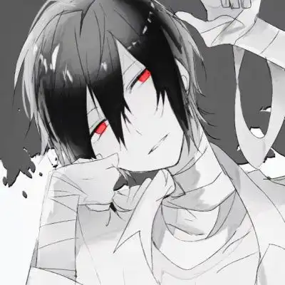 黑化头像动漫红眼黑暗系头像高清图片
