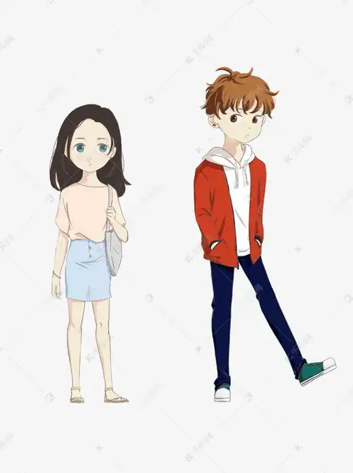 手绘q版卡通男生女生人物可商用元素素材图片免费下载千库网
