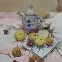 油画正面女生微笑头像微信头像图片大全
