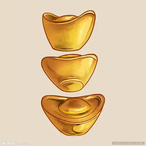 手绘金元宝设计图金融货币
