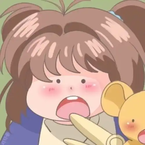 手绘卡通头像情侣女生