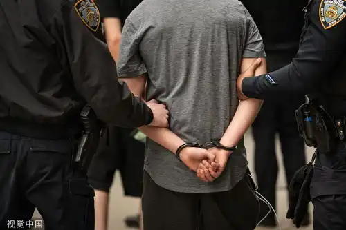 美国警察向高校示威者喷胡椒喷雾
