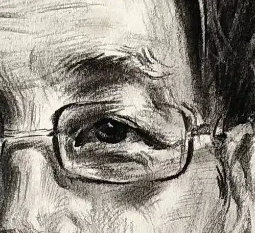 朱传奇教你画人民教师般的气质男中年正面素描头像
