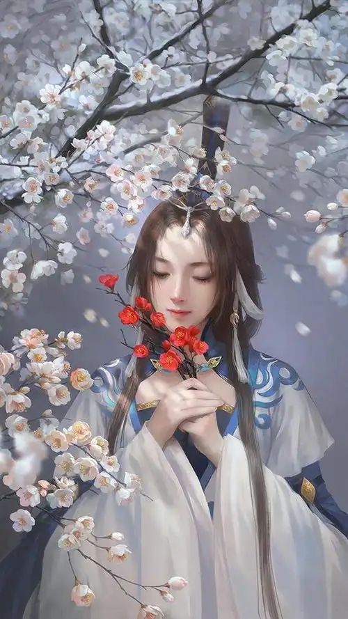 非常棒的一组古风人物插画作品欣赏画风唯美造型很有仙气
