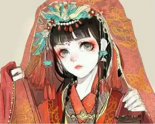 类似的嫁衣古风图片