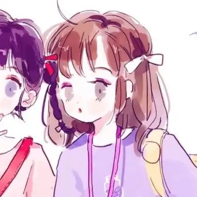 林弦可爱手绘二次元闺蜜头像
