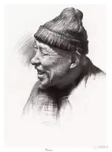 素描中老年头像大汇总
