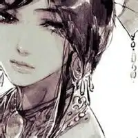 古代女子动漫红衣双人情侣微信头像图片大全
