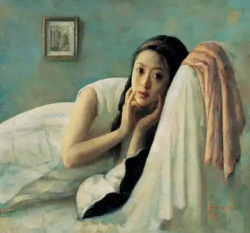 油画中东方女性之美赵开霖
