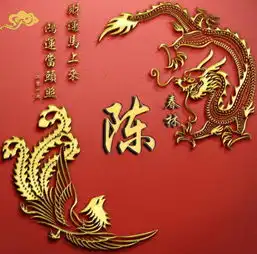 2019年应该要换换微信头像了,龙凤呈祥中国风姓氏头像,请你收下
