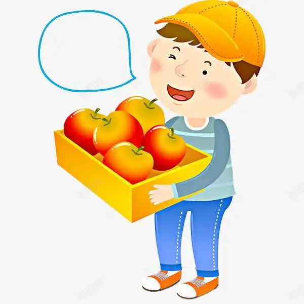 抱着苹果的男孩免费下载页面网页平面电商创意素材卡通苹果素材
