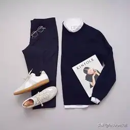 男士,毛衣衬衫,黑白配永不过时
