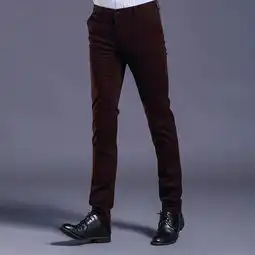 厂家直销高档男士纯棉休闲裤秋冬季商务大码男裤直筒修身装男西裤长裤子
