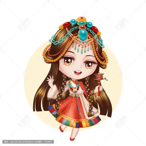 卡通藏族,人物素材,设计素材,设计模板,汇图网
