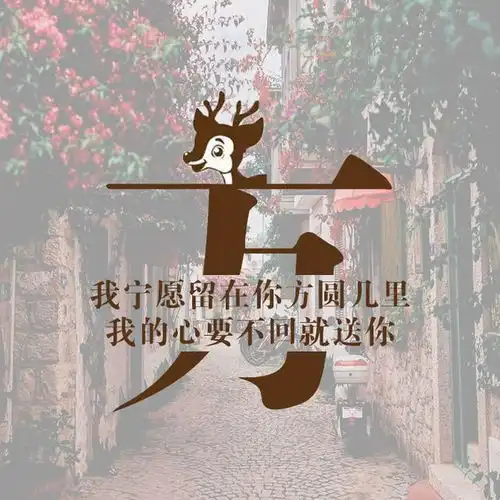 唯美微信姓氏头像,每个姓氏都有一句情话,有你的吗
