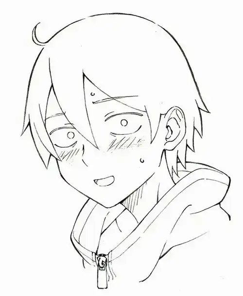 20组少女少年头像表情线稿素材参考
