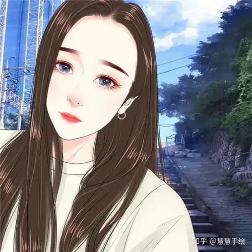 高清手绘头像女生唯美简约超唯美手绘女生手绘头像女简单干净
