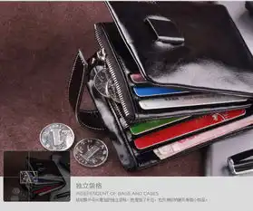 teemzone廷尊新品首发欧美风潮流真皮男士钱夹多卡位复古短款男钱包q08391
