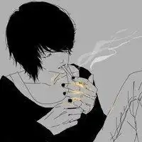 男生动漫忧郁头像黑白微信头像图片大全
