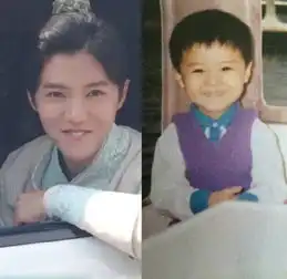 鹿晗小时候vs现在真的一模一样
