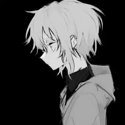 男生黑白灰色头像
