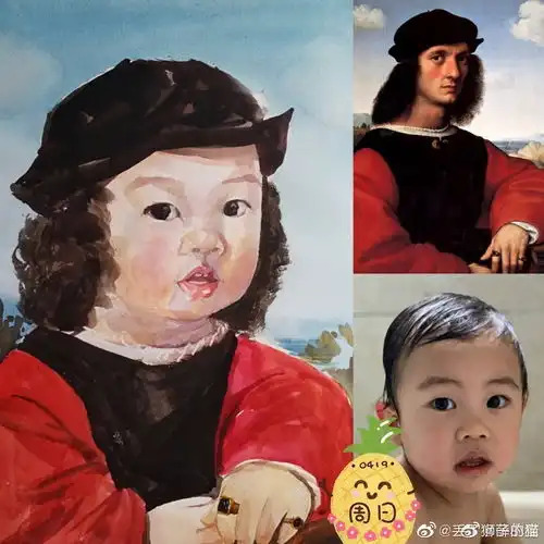 文艺复兴版宝宝肖像走红网络
