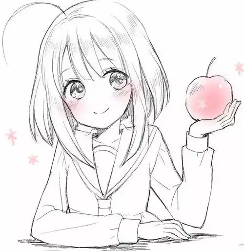 q版教程二次元动漫人物简笔画图片铅笔画
