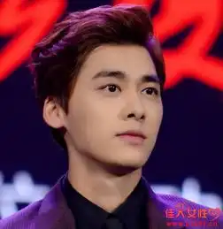 李易峰发型图片四六分刘海小豆棕色卷发
