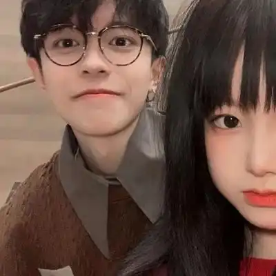 唯美真人情侣头像
