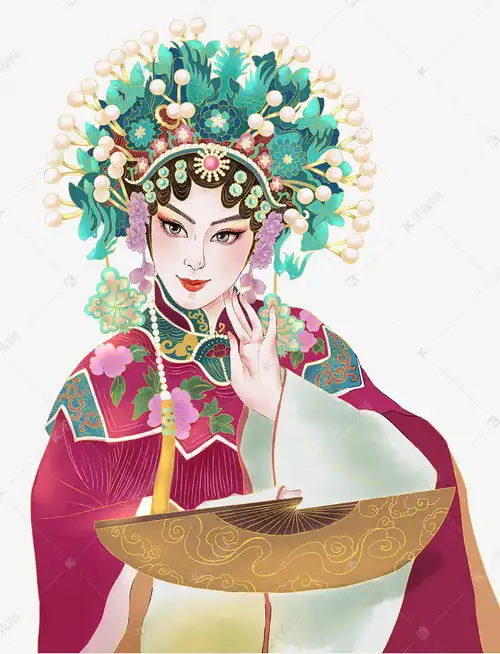 国潮戏曲人物京剧花旦中国风国潮风素材图片免费下载千库网
