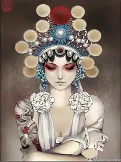 找一些卡通花旦的图片
