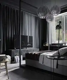 暗色禁欲系魅力优雅沉静男士公寓
