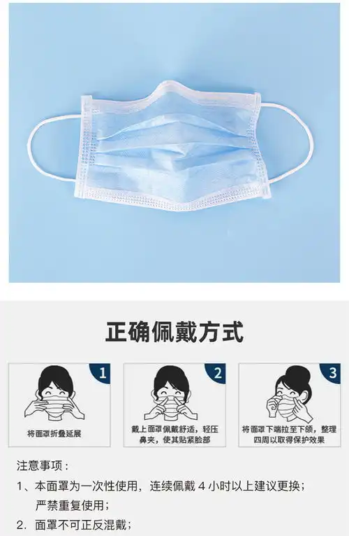 儿童口罩一次性三层防护透气防尘成人小学生10只装50个非医用现货

