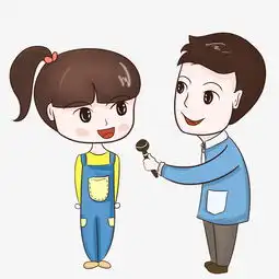 帅气的大哥哥采访萌萌的小学生图片素材其他格式下载动漫人物大全
