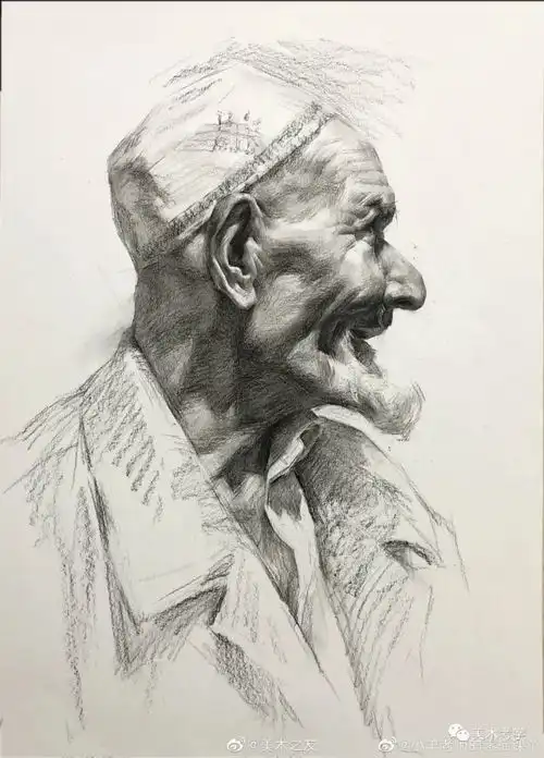 素描头像范画
