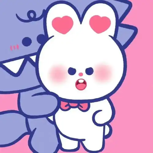 情侣头像粉色系一男一女可爱动漫cp情头一对
