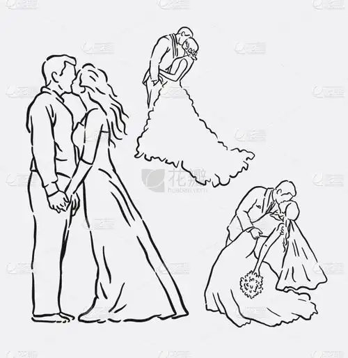 浪漫,婚礼,草图,伴侣,男孩,可爱的,事件,男人,摆拍,爱男人
