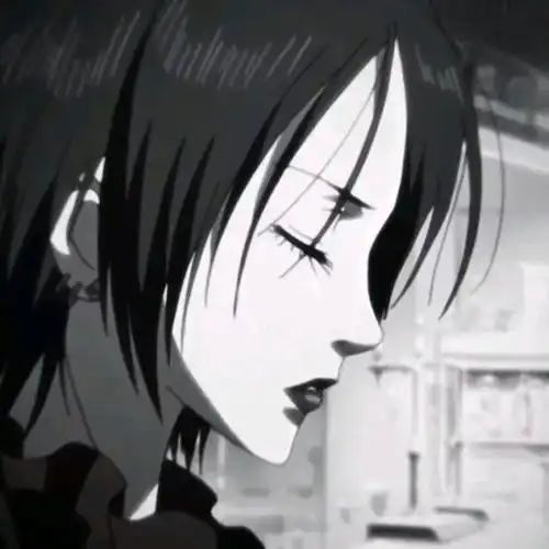 丧系动漫女头黑白微丧女生头像
