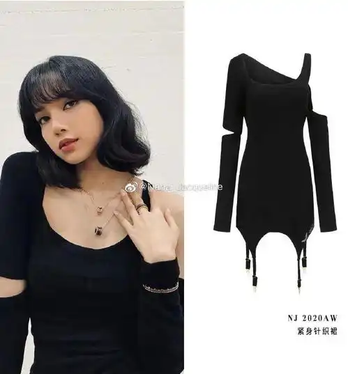 jennie斩男吊带撞衫易梦玲黑丝配球鞋yyds
