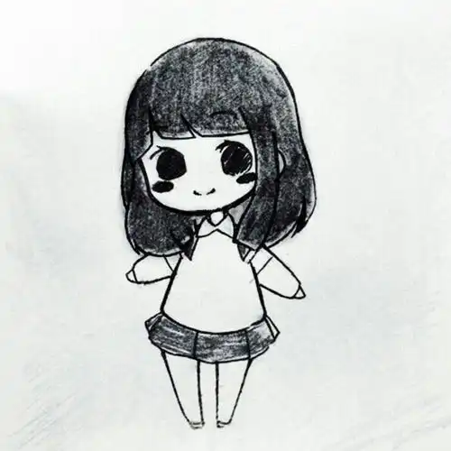 s君君酱手绘黑白绘画萌萌哒美美哒q版堆糖,美好生活研究所
