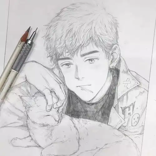 动漫手绘这样画小哥哥小姐姐真好看超爱这个画风
