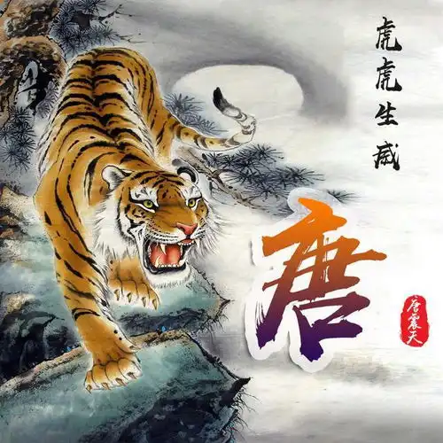 霸气虎虎生威姓氏微信头像,属虎的进来把你的姓氏领走
