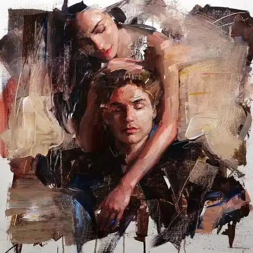 很狂野的油画人物,情感表现的很细腻︱艺术家matttalbert绘画
