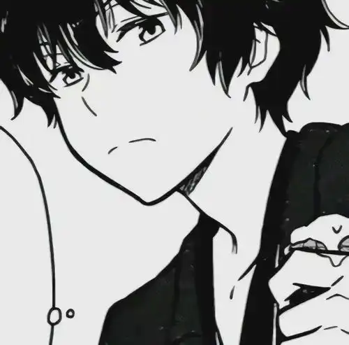 黑白男生头像你如约而至,我美梦成真
