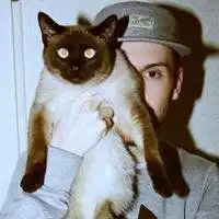 男人抱猫的高清头像暖男抱猫黑白头像