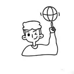 y简笔男头