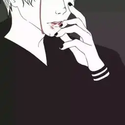 动漫血腥黑化男头像超丧二次元黑暗系忧郁头像

