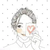 极简风格女生卡通头像可爱萌萌
